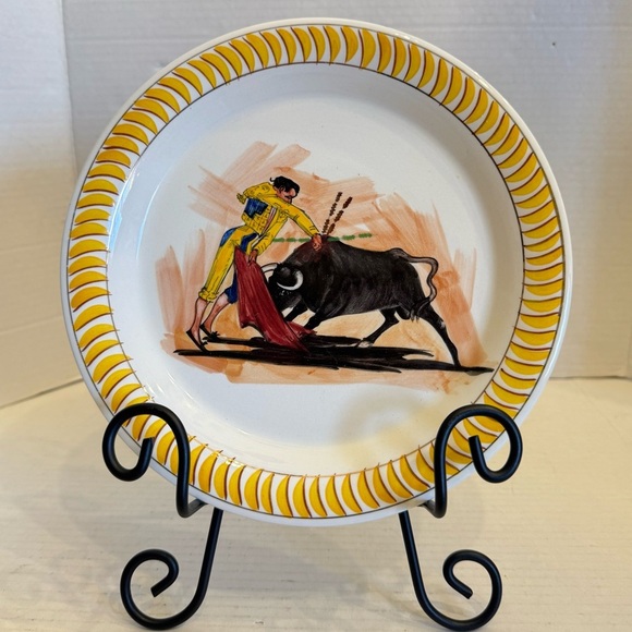 LOFISA Guadalajara Bullfighter Set of 6 Plates Matador Rare Vintage Mexico - Picture 13 of 16